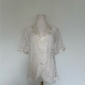 Victoria's Secret Ivory Lace Blouse